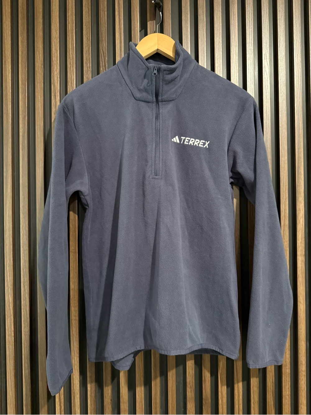 adidas Terrex Men's Navy Half-Zip Fleece Pullover